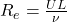 R_e = \frac{U L}{\nu}